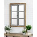 Chesterfield Leather Somerset Window Pane Wall Mirror, Brown CH2522549